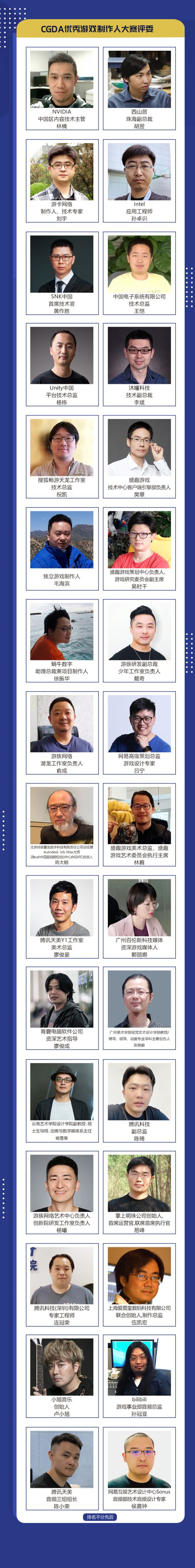 第十五届优秀游戏制作人大赛(2023CGDA)评委阵容公布!(图2) 第十五届优秀游戏制作人大赛(2023CGDA)评委阵容公布!(图2)